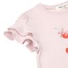 ベビー服 女の子  綿100％ さくらんぼ プリント フリルTシャツ ピンク(02) デザインポイント2