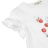 ベビー服 女の子  綿100％ さくらんぼ プリント フリルTシャツ オフホワイト(11) デザインポイント2