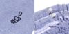 子供服 女の子 ストライプ柄 ボタン ウエストゴム 音符 刺繍 キュロットパンツ ブルー(61) デザインポイント2