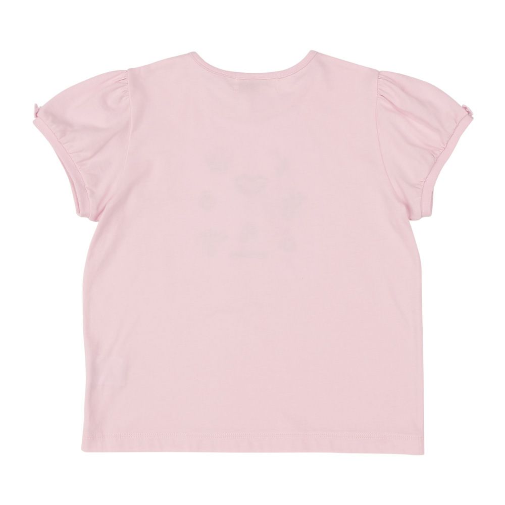 ベビー服 女の子 綿100％ マリン 貝殻 Tシャツ ピンク(02) 背面