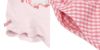 ベビー服 女の子 さくらんぼ柄 リボン付き ギンガムチェック  ドッキングワンピース ピンク(02) デザインポイント1