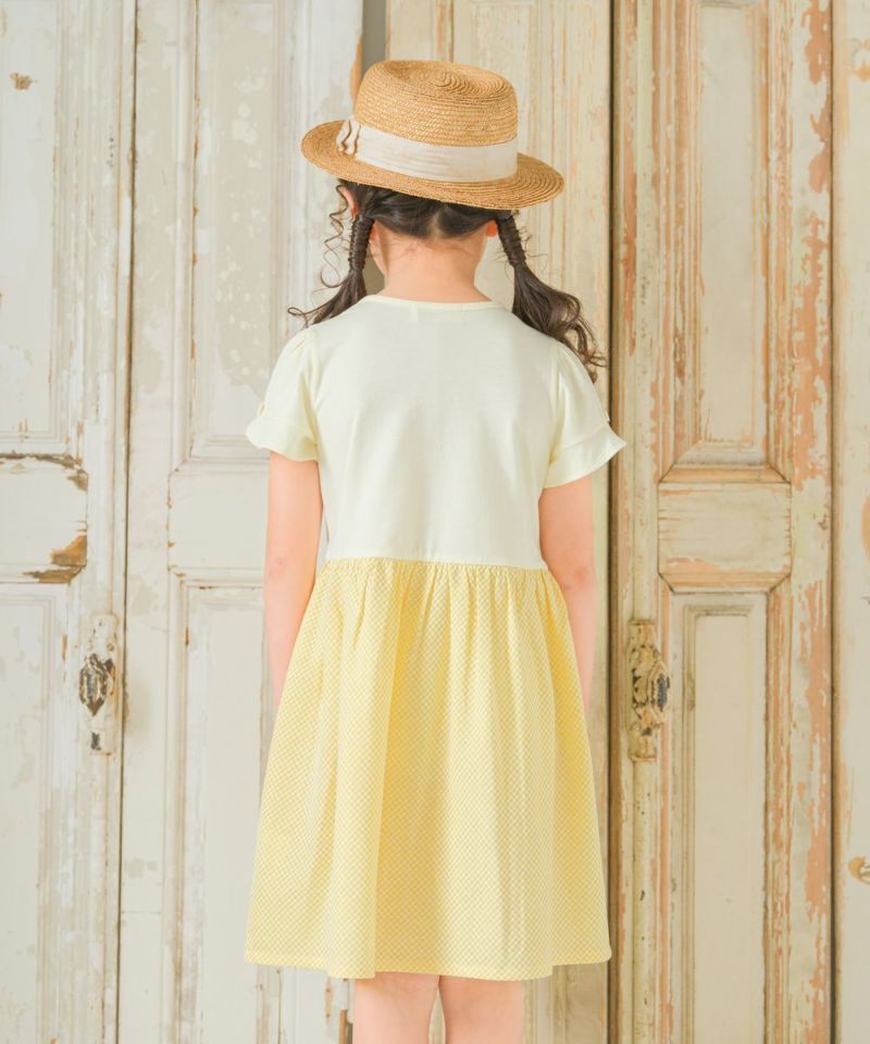 【未使用】SNIDELHOMEさくらんぼ柄ワンピース TIME SALE】さくらんぼ柄 リボン付き ギンガムチェック