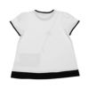 ベビー服 女の子 綿100％ リボン付き ポシェット風 Tシャツ オフホワイト(11) 背面