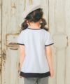 ベビー服 女の子 綿100％ リボン付き ポシェット風 Tシャツ オフホワイト(11) モデル画像2