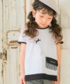 ベビー服 女の子 綿100％ リボン付き ポシェット風 Tシャツ オフホワイト(11) モデル画像3