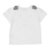 ベビー服 女の子 綿100％ リボン付き 音符柄 Tシャツ オフホワイト(11) 背面