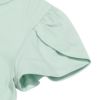 ベビー服 女の子 綿100% 音符 リボン付き チューリップ袖 Tシャツ グリーン(08) デザインポイント2