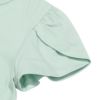 ベビー服 女の子 綿100% 音符 リボン付き チューリップ袖 Tシャツ グリーン(08) デザインポイント2