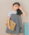 ベビー服 女の子 音符 ギンガムチェック ワンピース ブラック(00) モデル画像1