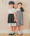 ベビー服 女の子 音符 ギンガムチェック ワンピース ブラック(00) モデル画像3