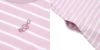 ベビー服 女の子 リボン付 Aライン ボーダー ワンピース ピンク(02) デザインポイント1