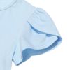 ベビー服 女の子 綿100％ お花 プリント チューリップ袖 Tシャツ ブルー(61) デザインポイント2