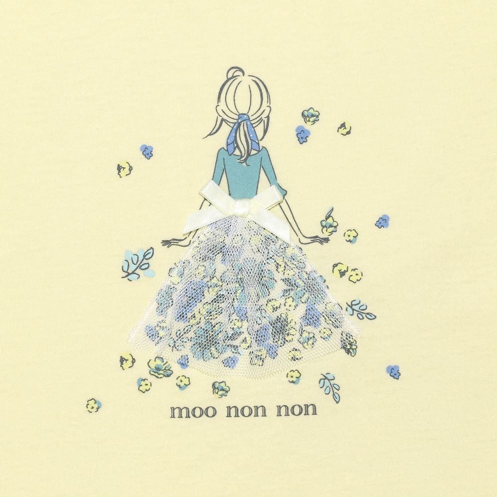 ベビー服 女の子 綿100％  女の子 プリント フリル袖 Tシャツ イエロー(04) デザインポイント1