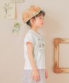 子供服 女の子 綿100％ バレエ＆小物プリント Tシャツ オフホワイト(11) モデル画像全身