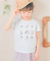 子供服 女の子 綿100％ バレエ＆小物プリント Tシャツ オフホワイト(11) モデル画像1