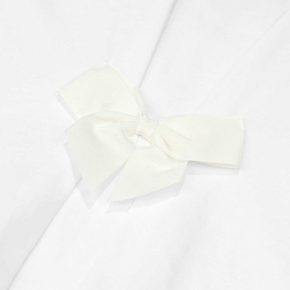 ベビー服 女の子 綿100％ ハート 花柄 Tシャツ オフホワイト(11) デザインポイント2