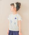 ベビー服 女の子 綿100％ リボン 音符柄 Tシャツ オフホワイト(11) モデル画像1