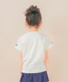 ベビー服 女の子 綿100％ リボン 音符柄 Tシャツ オフホワイト(11) モデル画像2