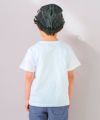 ベビー服 男の子 綿100％ 電車＆トンネル ワッペン Tシャツ オフホワイト(11) モデル画像3