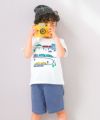 ベビー服 男の子 綿100％ 電車＆トンネル ワッペン Tシャツ オフホワイト(11) モデル画像4