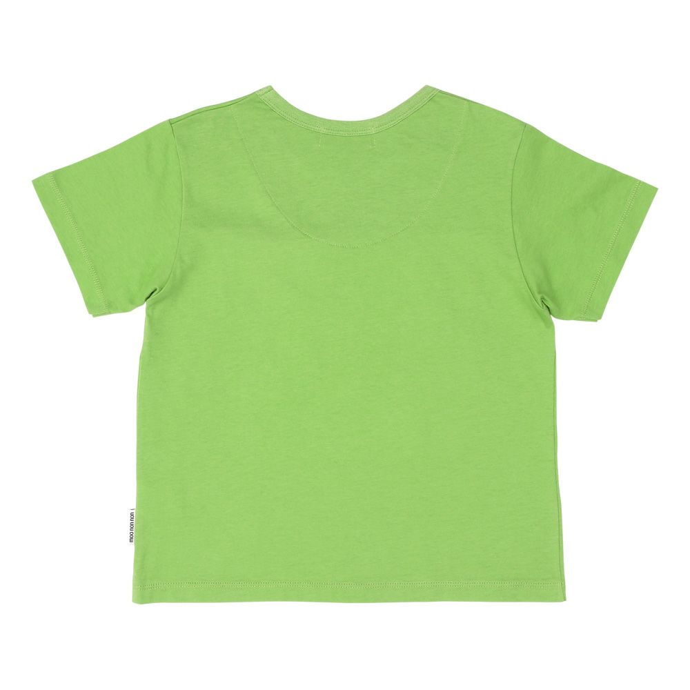 ベビー服 男の子 働く車 刺繍ワッペン Tシャツ グリーン(08) 背面