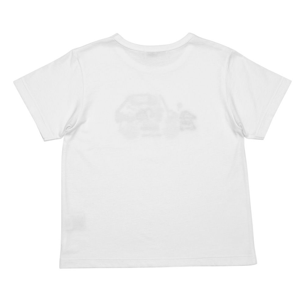 ベビー服 男の子 綿100％ はたらく車 プリント ティーシャツ オフホワイト(11) 背面