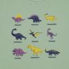 ベビー服 男の子 綿100％ 恐竜 プリント ティーシャツ グリーン(08) デザインポイント1