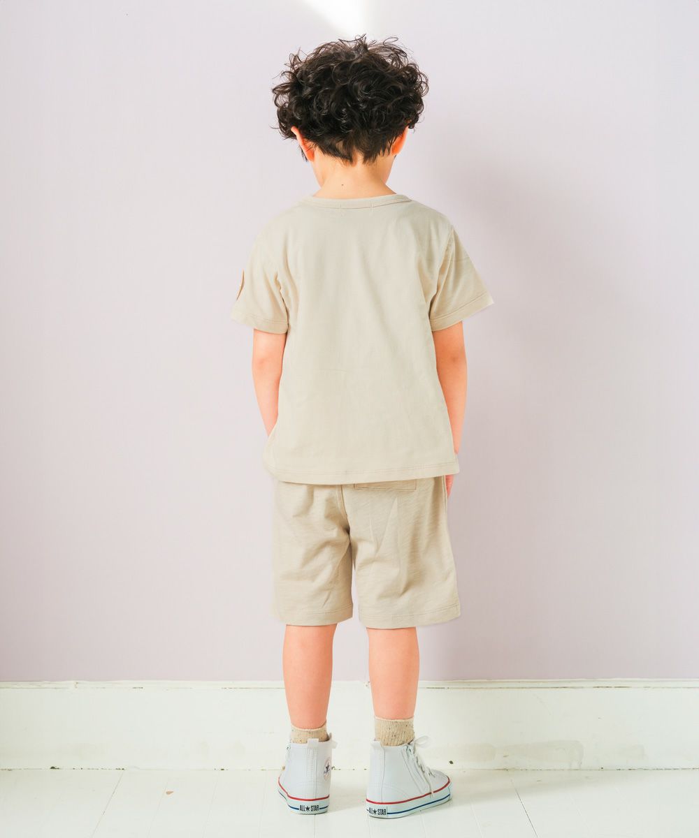 ベビー服 男の子 綿100％ 恐竜 プリント ティーシャツ ベージュ(51) モデル画像2