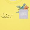 ベビー服 男の子 恐竜 刺繍 ポケット Tシャツ イエロー(04) デザインポイント1