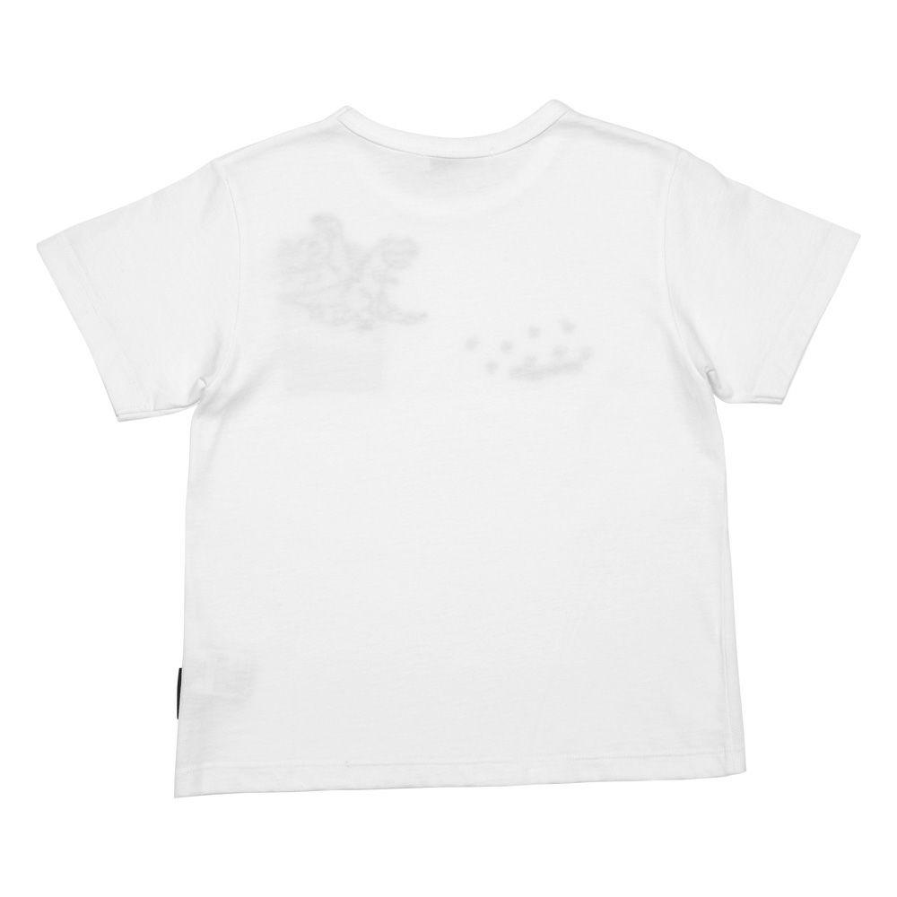 ベビー服 男の子 恐竜 刺繍 ポケット Tシャツ オフホワイト(11) 背面