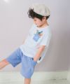 ベビー服 男の子 恐竜 刺繍 ポケット Tシャツ オフホワイト(11) モデル画像3