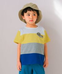 子供服 男の子 綿100％ 4色切り替え カラフル Tシャツ