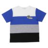 子供服 男の子 綿100％ 4色切り替え カラフル Tシャツ ブルー(61) 正面