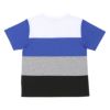 子供服 男の子 綿100％ 4色切り替え カラフル Tシャツ ブルー(61) 背面