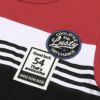 子供服 男の子 綿100％ ボーダー  刺繍 ワッペン Tシャツ レッド(03) デザインポイント1