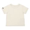 ベビー服 男の子 綿100％  ロゴ ワッペン ポケット付き Tシャツ アイボリー(12) 背面