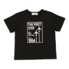 ベビー服 男の子 綿100％ 飛行機 ロゴ プリント Tシャツ ブラック(00) 正面