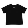 子供服 男の子 綿100％ ストライプ ロゴ刺繍 Tシャツ ブラック(00) 背面