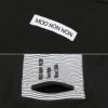 子供服 男の子 綿100％ ストライプ ロゴ刺繍 Tシャツ ブラック(00) デザインポイント2