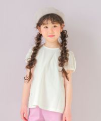 ベビー服 女の子 バックリボン お花レース 切替 Tシャツ