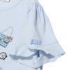 子供服 女の子 綿100％ 小物モチーフ 裾フリル Tシャツ ブルー(61) デザインポイント2