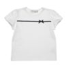 子供服 女の子 綿100％ チューリップ袖 カットソーTシャツ オフホワイト(11) 正面
