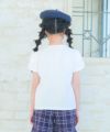 子供服 女の子 綿100％ チューリップ袖 カットソーTシャツ オフホワイト(11) モデル画像2