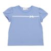子供服 女の子 綿100％ チューリップ袖 カットソーTシャツ ブルー(61) 正面