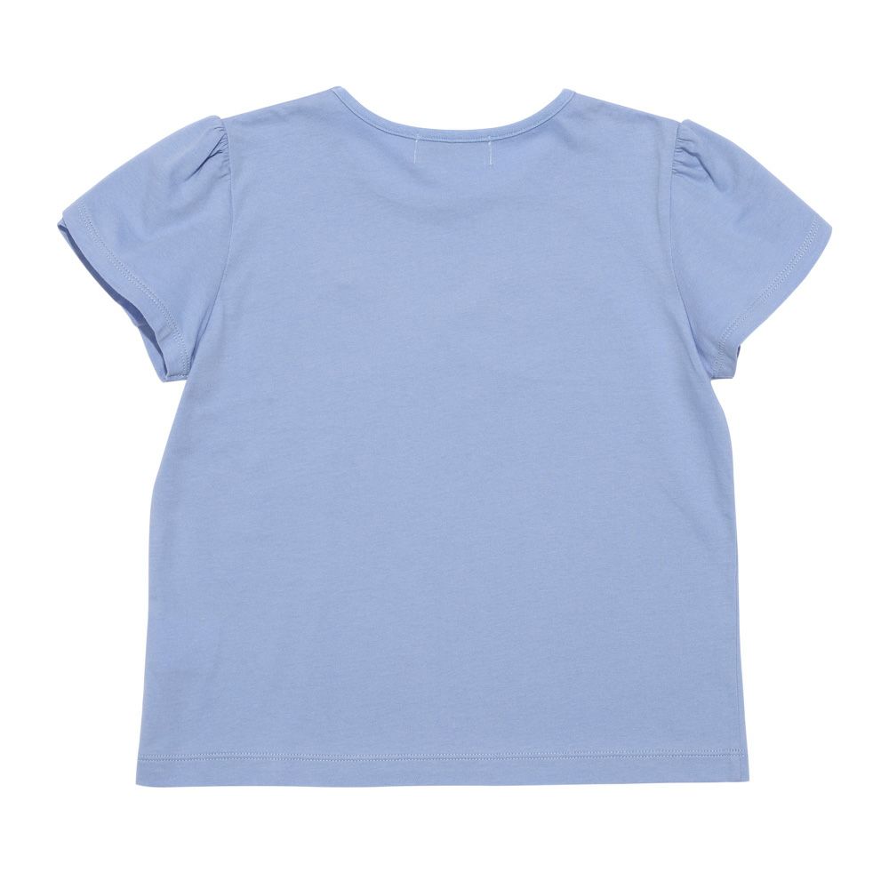 子供服 女の子 綿100％ チューリップ袖 カットソーTシャツ ブルー(61) 背面