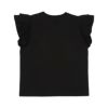 子供服 女の子 綿100％ さくらんぼ 刺繍 フリル 袖 Tシャツ ブラック(00) 背面