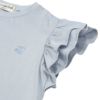 子供服 女の子 綿100％ さくらんぼ 刺繍 フリル 袖 Tシャツ ブルー(61) デザインポイント1