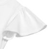 子供服 女の子 綿100％ リボンモチーフ ロゴ Tシャツ オフホワイト(11) デザインポイント2