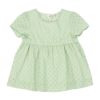 子供服 女の子 花柄レース Aライン Tシャツ グリーン(08) 正面