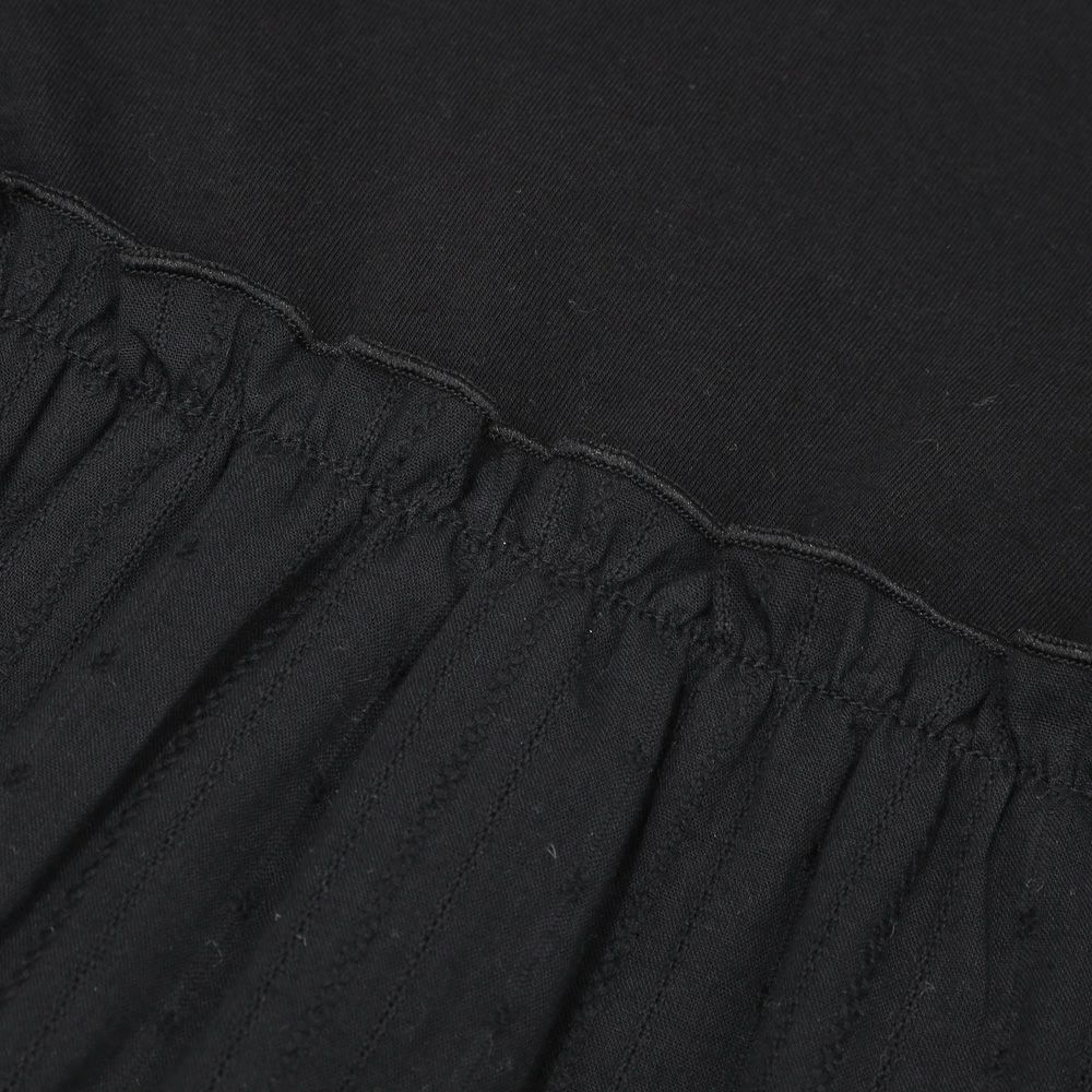 子供服 女の子 フリル切替 Tシャツ ブラック(00) デザインポイント1